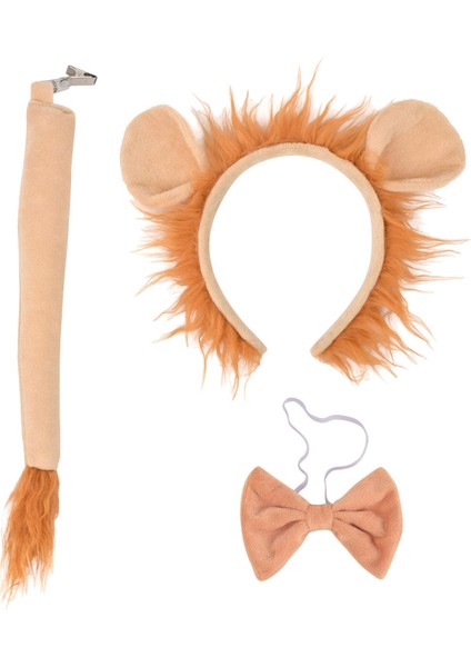Aslan Kuyruğu Kulaklar Kostüm Seti Aksesuarları Cadılar Bayramı Cosplay Çocuk Gösterisi Kafa Bandı (Yurt Dışından)