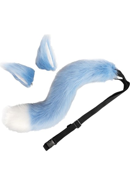 Kuyruk Cosplay Set Saç Headdress Şapkalar Için Mavi (Yurt Dışından) fiyatları
