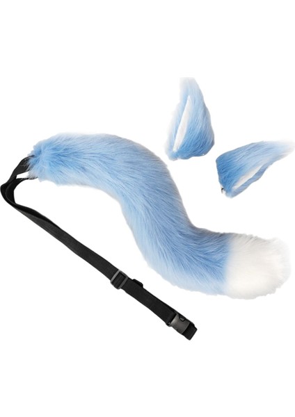 Kuyruk Cosplay Set Saç Headdress Şapkalar Için Mavi (Yurt Dışından) modelleri