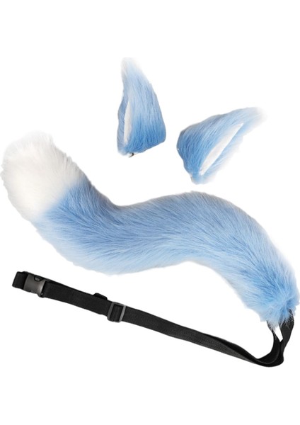 Kuyruk Cosplay Set Saç Headdress Şapkalar Için Mavi (Yurt Dışından) fırsatları