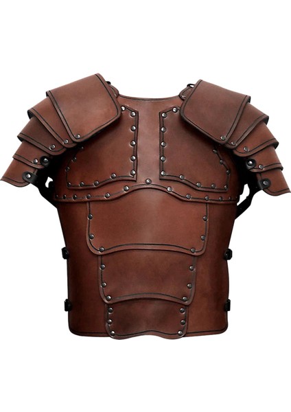 Omuz Koruyuculu Göğüs Kostümü Steampunk Şövalye Pu Retro Parti Kostümü (Yurt Dışından)