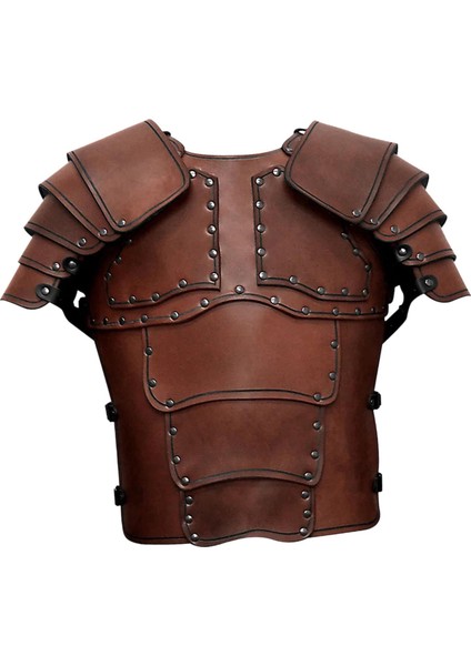 Omuz Koruyuculu Göğüs Kostümü Steampunk Şövalye Pu Retro Parti Kostümü (Yurt Dışından)