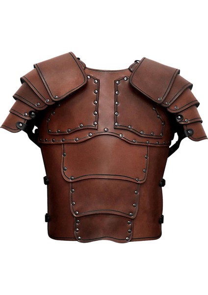 Omuz Koruyuculu Göğüs Kostümü Steampunk Şövalye Pu Retro Parti Kostümü (Yurt Dışından)