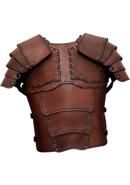Omuz Koruyuculu Göğüs Kostümü Steampunk Şövalye Pu Retro Parti Kostümü (Yurt Dışından)