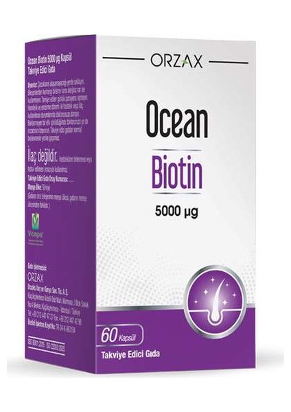 Ocean Biotin 5.000 Mcg 60 Kapsül ( 1 Adet )