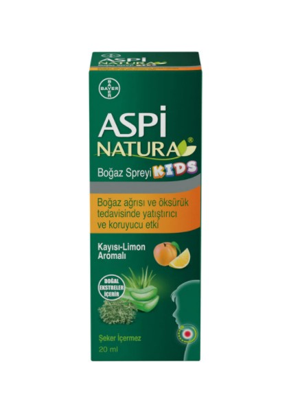 Aspinatura Boğaz Spreyi Yetişkin Nane Limon Aromalı 20 ml ( 1 Adet )