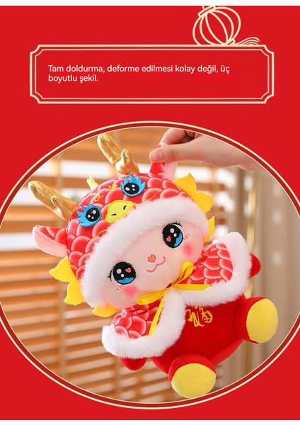 2024 Ejderha Yılı Maskot Bebek Tavşan Yılı Peluş Oyuncak Zodyak Küçük Ejderha (Yurt Dışından) fiyatları