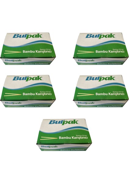 Tahta Ahşap Bambu Çay Kahve Karıştırıcı Çubuk Kaşık - 11 Cm. - 400 Adetlik 5 Paket