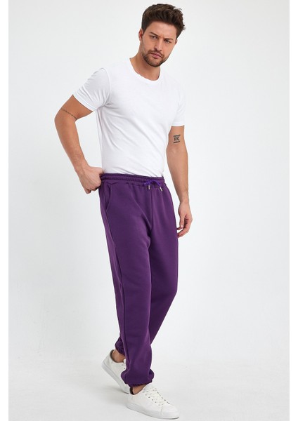 Mor Erkek Eşofman Altı, Lastik Paça Lastik Bel 3 Iplik fiyatları