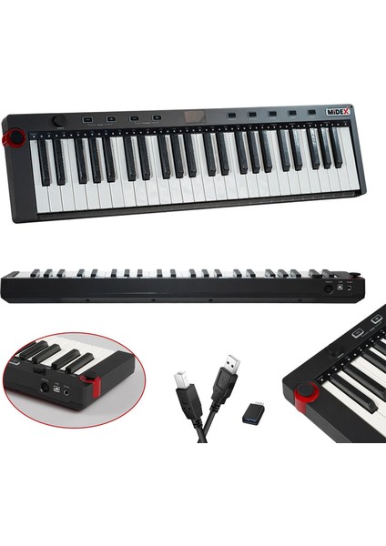 Midi Paket-4 Stüdyo Ekipmanları Seti Ses Kartı Midi Klavye Mikrofon Kulaklık