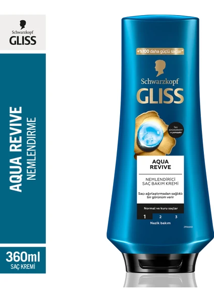 Schwarzkopf Gliss Aqua Revive Nemlendirici Saç Bakım Kremi 360 Ml