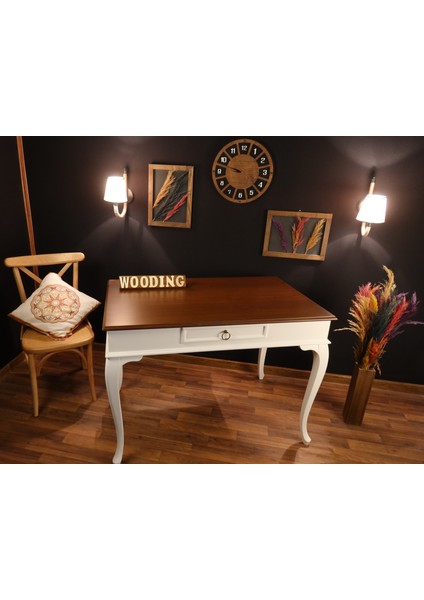 Mobilya 120 cm Çekmeceli Masif Lake Ceviz Çalışma Masası fiyatları