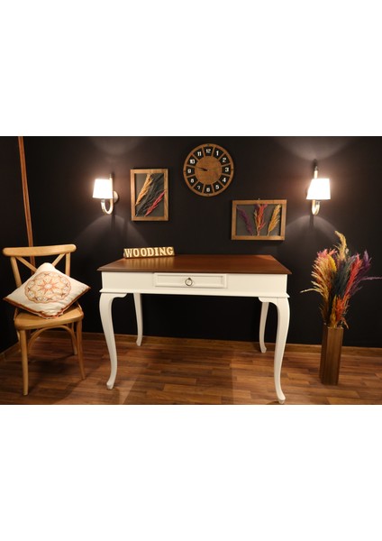 Mobilya 120 cm Çekmeceli Masif Lake Ceviz Çalışma Masası fırsatları