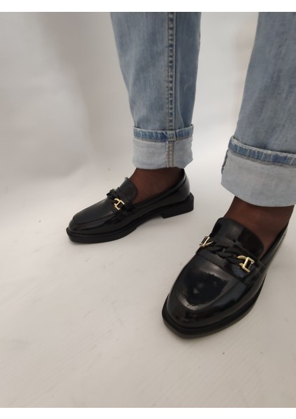 Mist-Kadın Oxford Günlük Ayakkabı(Mystl A3-A3A) - Siyah-Rugan - 38