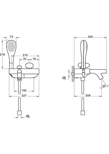 Istanbul A41802 Banyo Bataryası, El Duşlu, Krom fırsatları