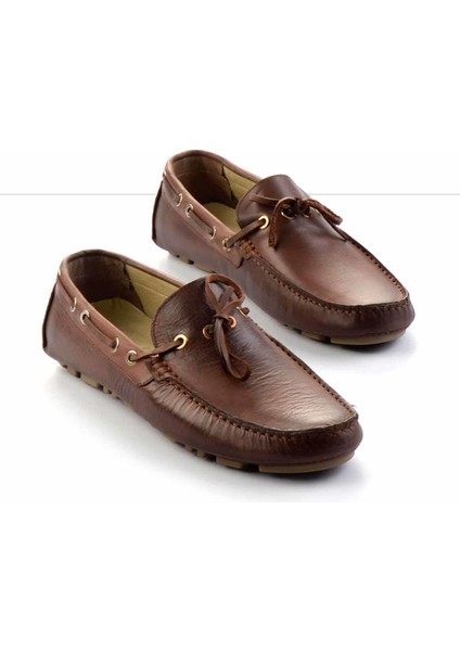 Kahve Floter Deri Erkek Loafer Ayakkabı E01395332140
