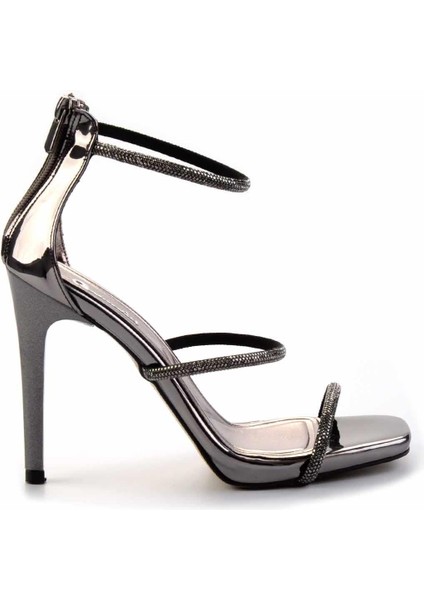 Platin Ayna Kadın Abiye Ayakkabı K01842762139