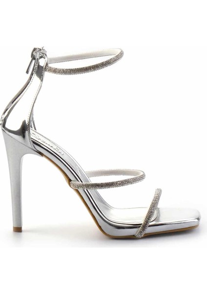 Lame Ayna Kadın Abiye Ayakkabı K01842762139