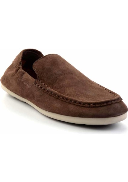 Kahve Nubuk Deri Erkek Loafer Ayakkabı E01304406001