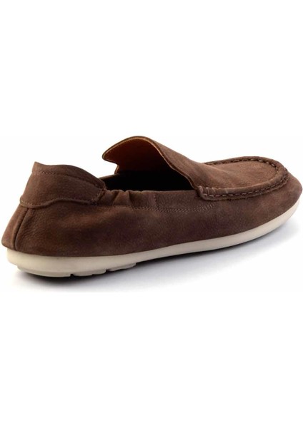 Kahve Nubuk Deri Erkek Loafer Ayakkabı E01304406001