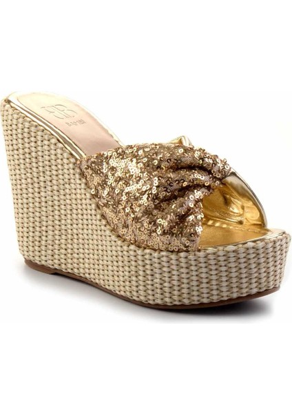 Altın Deri Kadın Terlik K04480092603 fiyatları