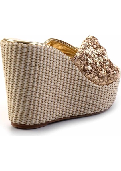 Altın Deri Kadın Terlik K04480092603 modelleri