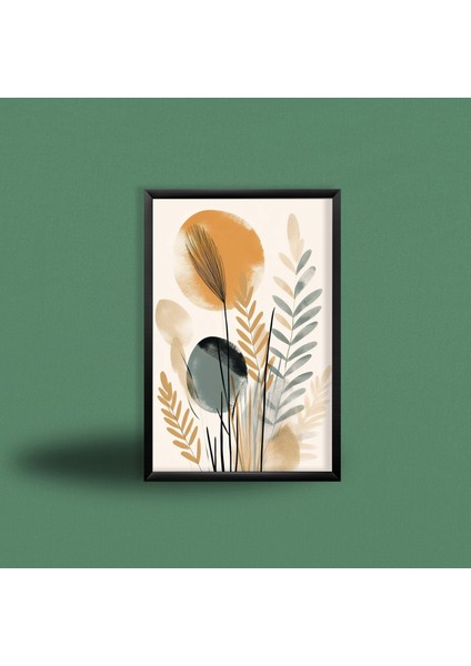 Tekli Ahşap Lamine Çerçeveli Mdf Tablo Soyut Pastel Tasarım fiyatları