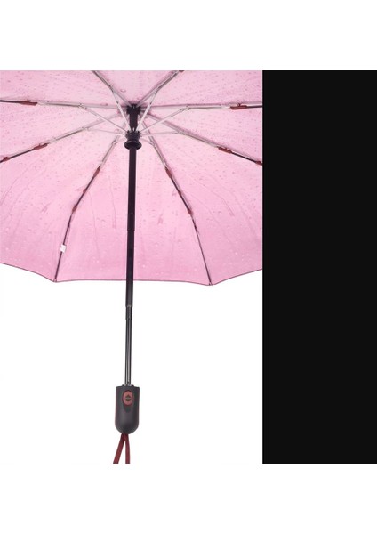 Pembe Su Damla Tam Otomatik Kadın Şemsiye Fiberglass 8 Tel Güçlü Mekanizma Rüzgarda Kırılmaz 1 Adet fırsatları
