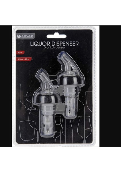 Plastik 2'li Şişe Ağızlık Içecek Dispenser Şeffaf Barware Çekici Işlevsel Bar Içecek Istasyon