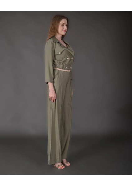 Kadın Yeni Sezon Crop Ceket Pantolon Takım modelleri