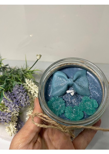 Soya Wax Dekoratif Kapaklı Kavanozda Mum (Kokulu) 330ML