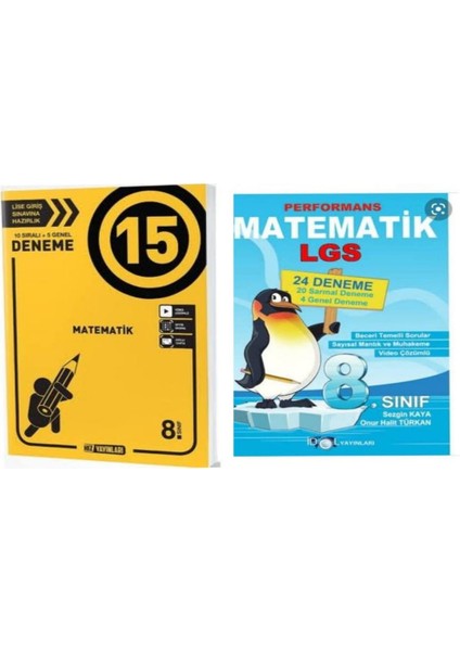 8. Sınıf Matematik 15'li Deneme ve LGS Matematik Performans 24'lü Branş Denemeleri