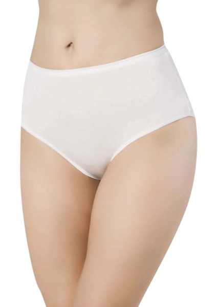 -Yüksek Bel Toparlayıcı Bikini -Beyaz