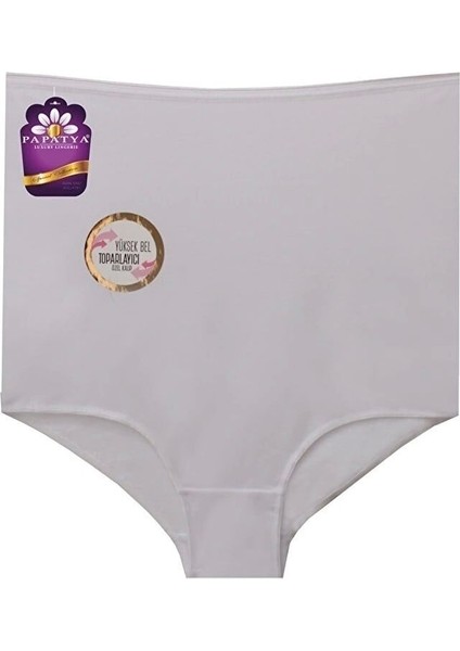 Yüksek Bel Toparlayıcı Özel Kalıp Kilot-Beyaz