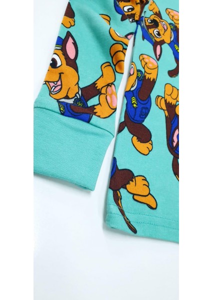 Paw Patrol Uzun Kol Mevsimlik Çocuk Tişört Pijama Üst