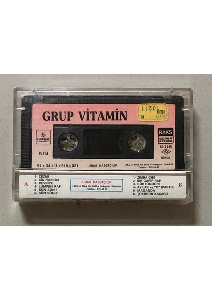 Grup Vitamin - Kaset (Orjinal Eski Dönem Kağıt Nadir Baskı) fiyatları