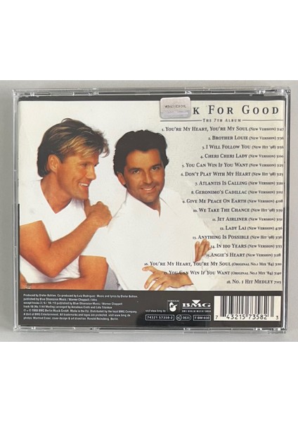 Modern Talking - Back For Good CD (Orjinal Dönem Baskı Cd) fiyatları