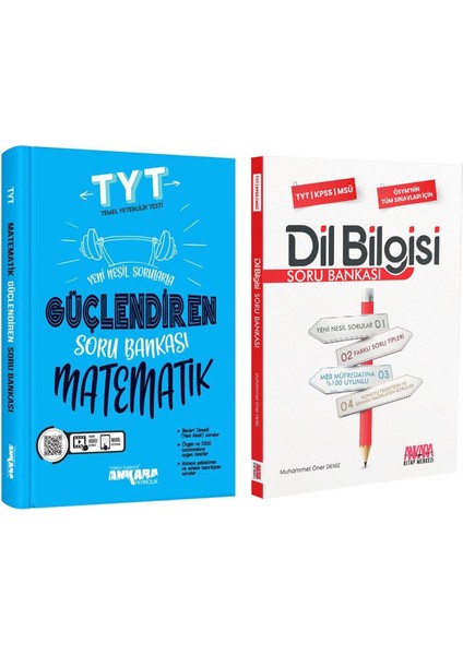 TYT Güçlendiren Matematik Soru Bankası - AKM Dil Bilgisi Soru Bankası 2'li Set