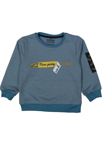 Erkek Çocuk Nev Part Baskılı Sweatshirt BGL-ST03678