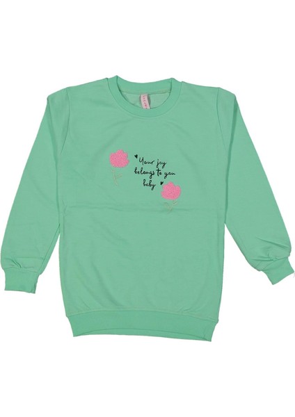 Kız Çocuk Mevsimlik Your Joy Nakışlı Sweatshirt BGL-ST03643
