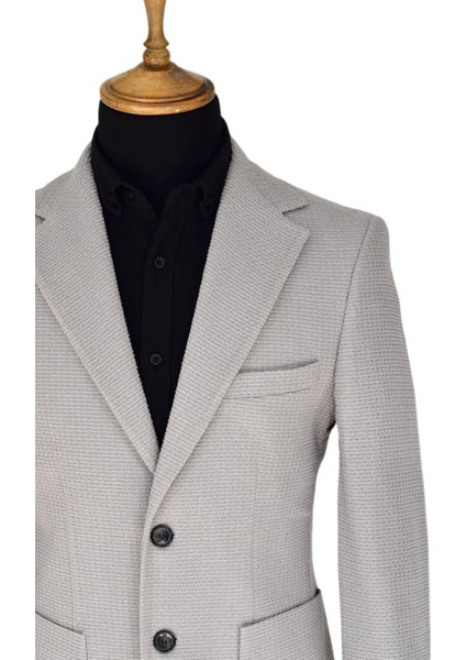 Erkek Tek Spor Ceket Çift Yırtmaçlı Gofre BGL-ST03587