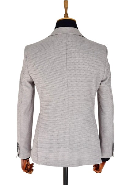 Erkek Tek Spor Ceket Çift Yırtmaçlı Gofre BGL-ST03587