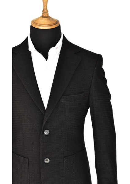 Erkek Tek Spor Ceket Çift Yırtmaçlı Gofre BGL-ST03587