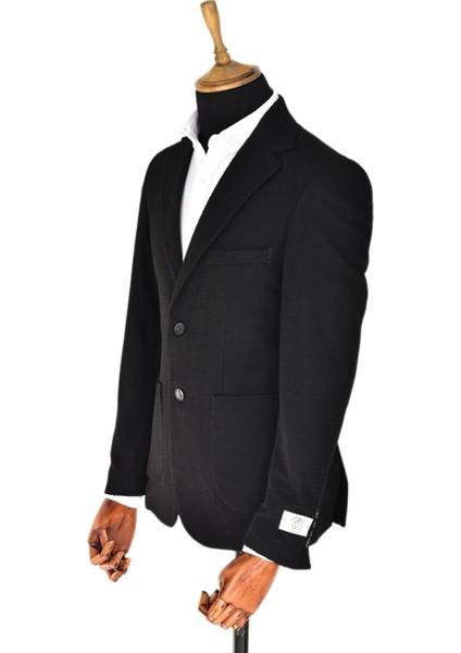 Erkek Tek Spor Ceket Çift Yırtmaçlı Gofre BGL-ST03587