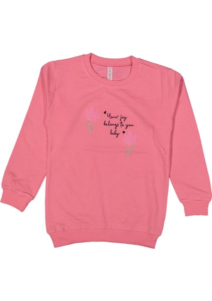 Kız Çocuk Mevsimlik Your Joy Nakışlı Sweatshirt BGL-ST03643
