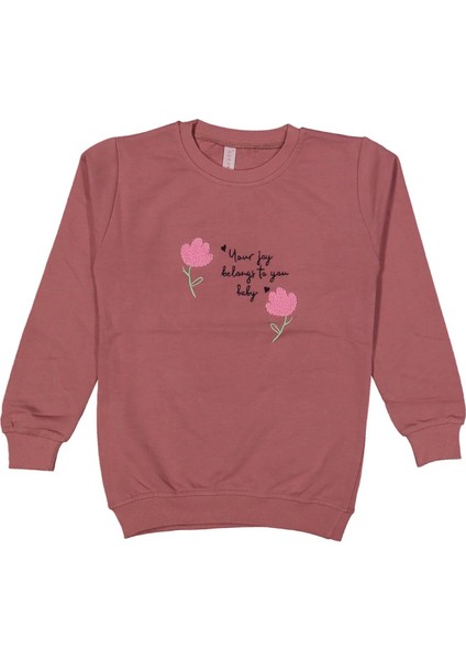 Kız Çocuk Mevsimlik Your Joy Nakışlı Sweatshirt BGL-ST03643
