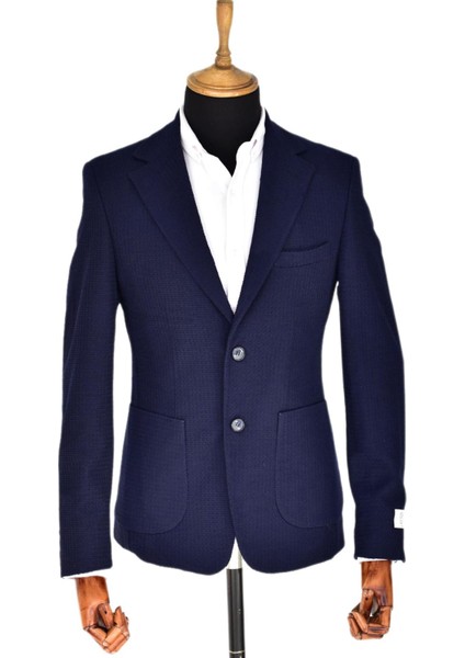 Erkek Tek Spor Ceket Çift Yırtmaçlı Gofre BGL-ST03587