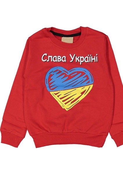 Kız Çocuk Kalp Baskılı Sweatshirt BGL-ST03635