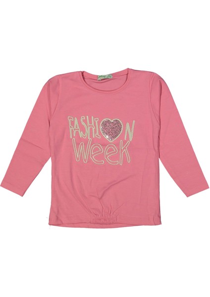 Kız Çocuk Mevsimlik Kalpli Fashion Sweatshirt BGL-ST03651
