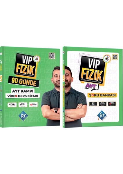 2024 AYT Vip Fizik Video Ders Kitabı - Vip Fizik Soru Bankası 2'li Set
